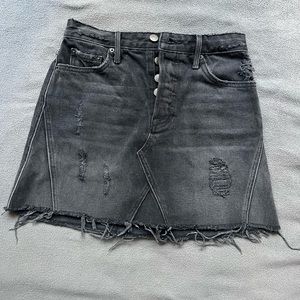 GRLFRND Eva Black Denim Skirt Size 24